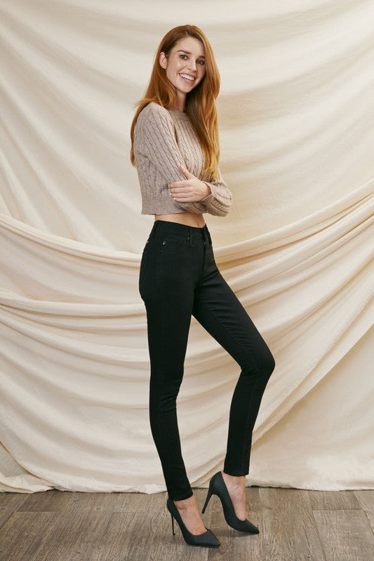 Super high rise black clearance skinny jeans