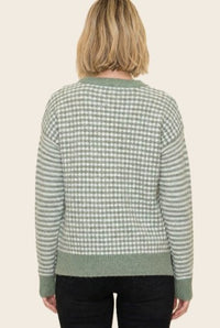 CHECKERED STRIPE SWEATER