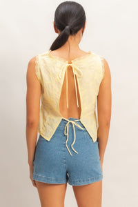 TIE BACK LACE TOP