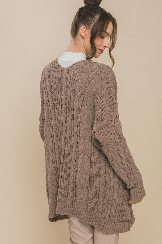 CABLE KNIT CARDIGAN