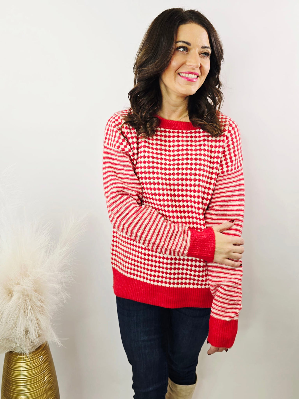 CHECKERBOARD SWEATER