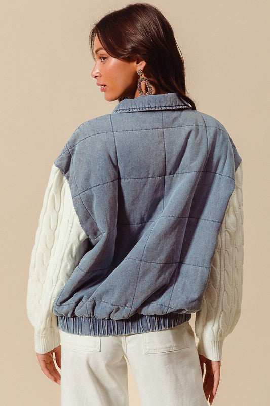 QUILTED DENIM JACKET