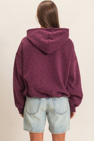 STAR PRINT HOODIE
