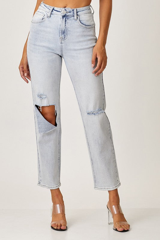 GIRLFRIEND DISTRESSED JEANS