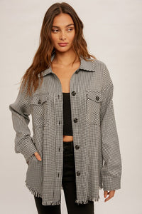 MINI CHECKERED BUTTON DOWN SHACKET