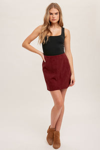 CORDUROY MINI SKIRT