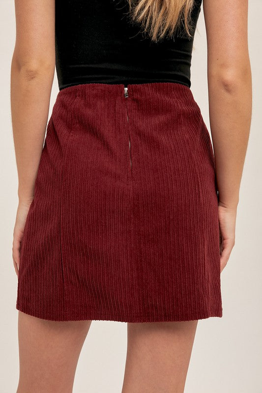 CORDUROY MINI SKIRT