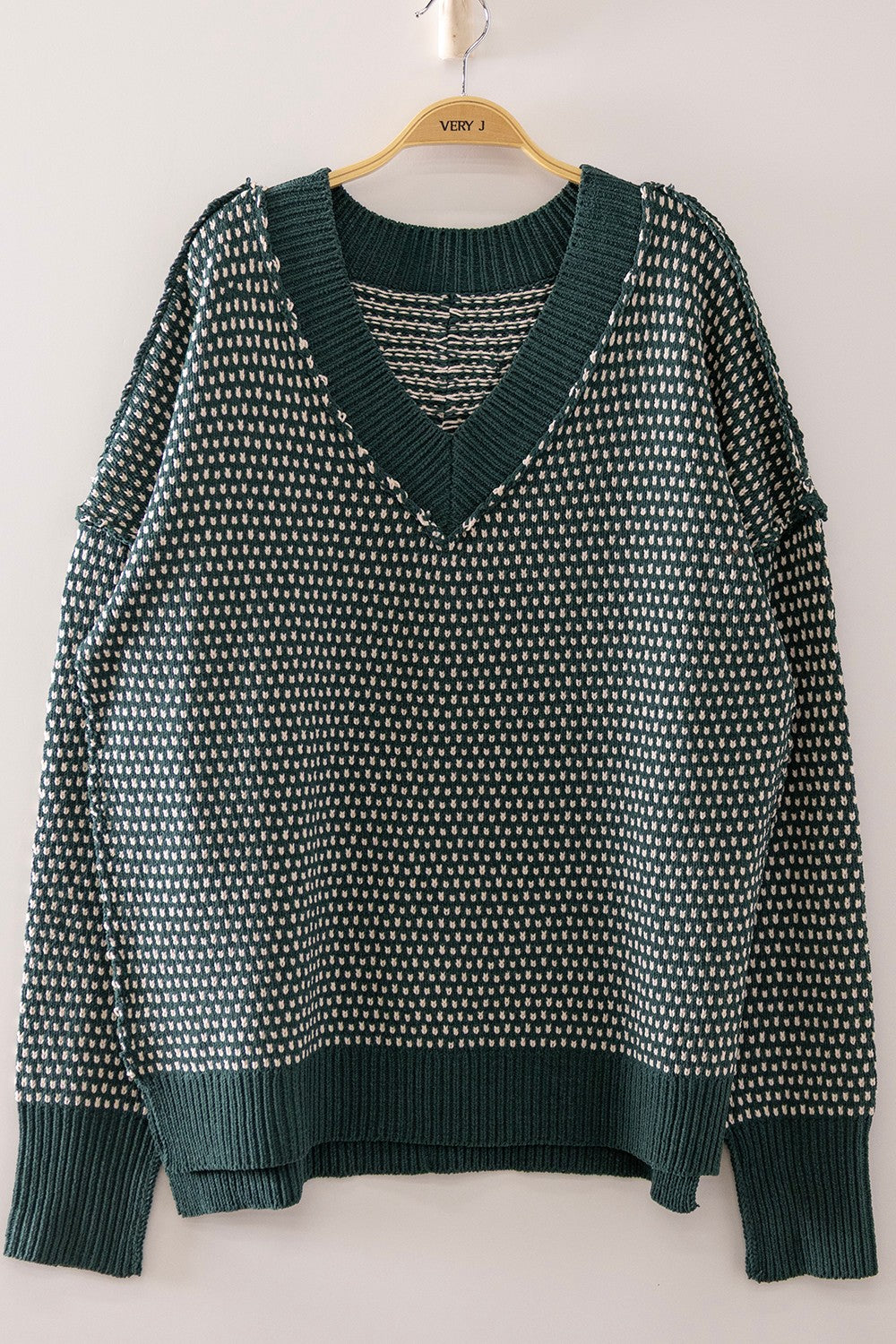 V-NECK CONTRAST SWEATER