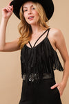 TIERED FRINGE BODYSUIT