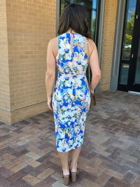 FLORAL MIDI BODYCON  DRESS