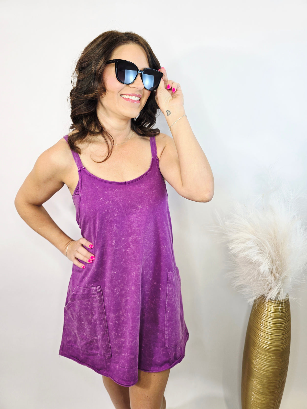 WASHED KNIT MINI DRESS