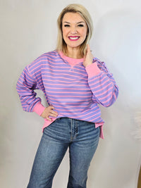 STRIPED OVERSIZED KNIT TOP