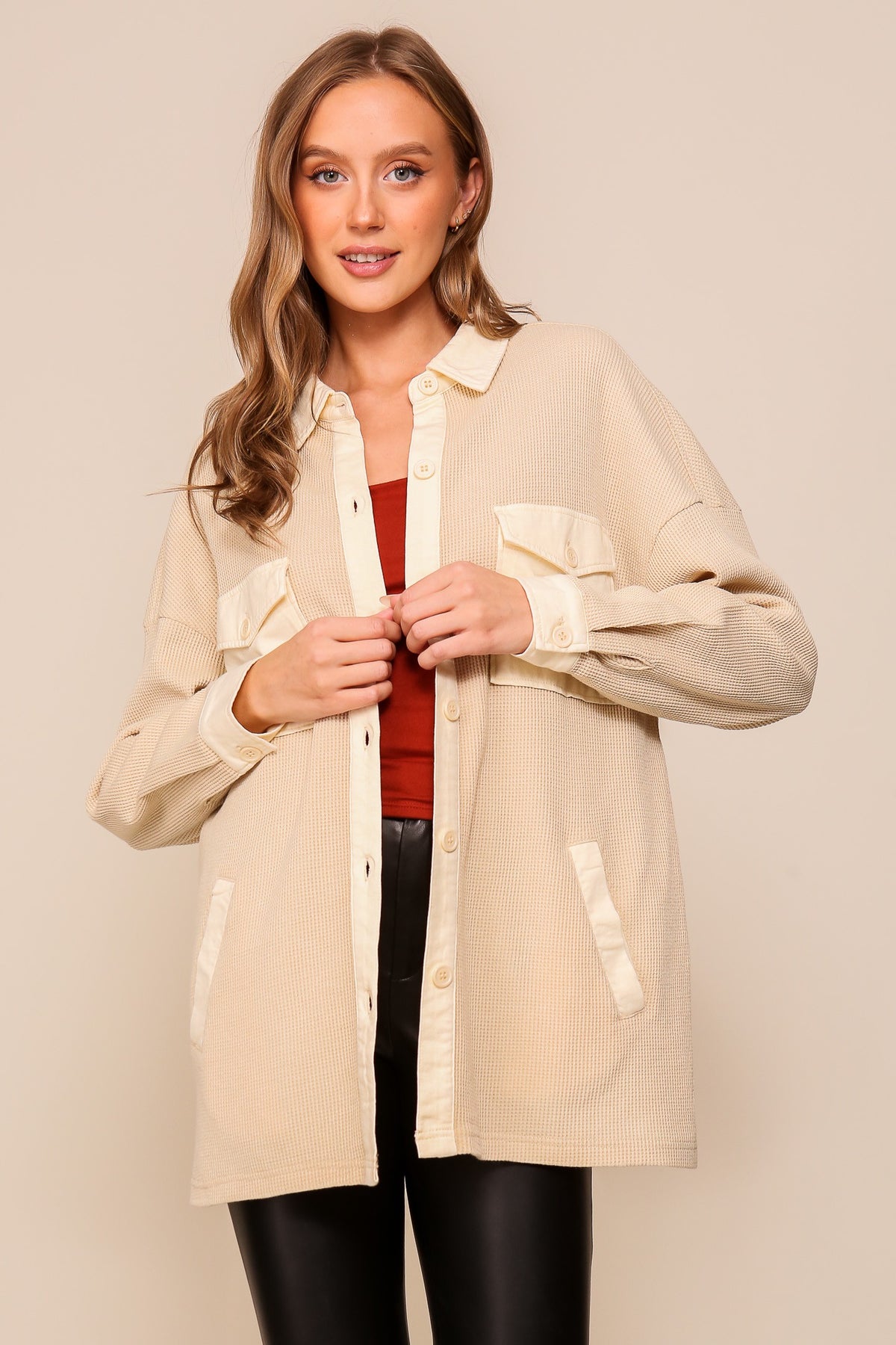BUTTON DOWN SHACKET