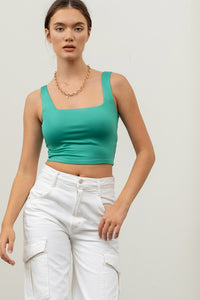 CROPPED SQUARE NECK TANK