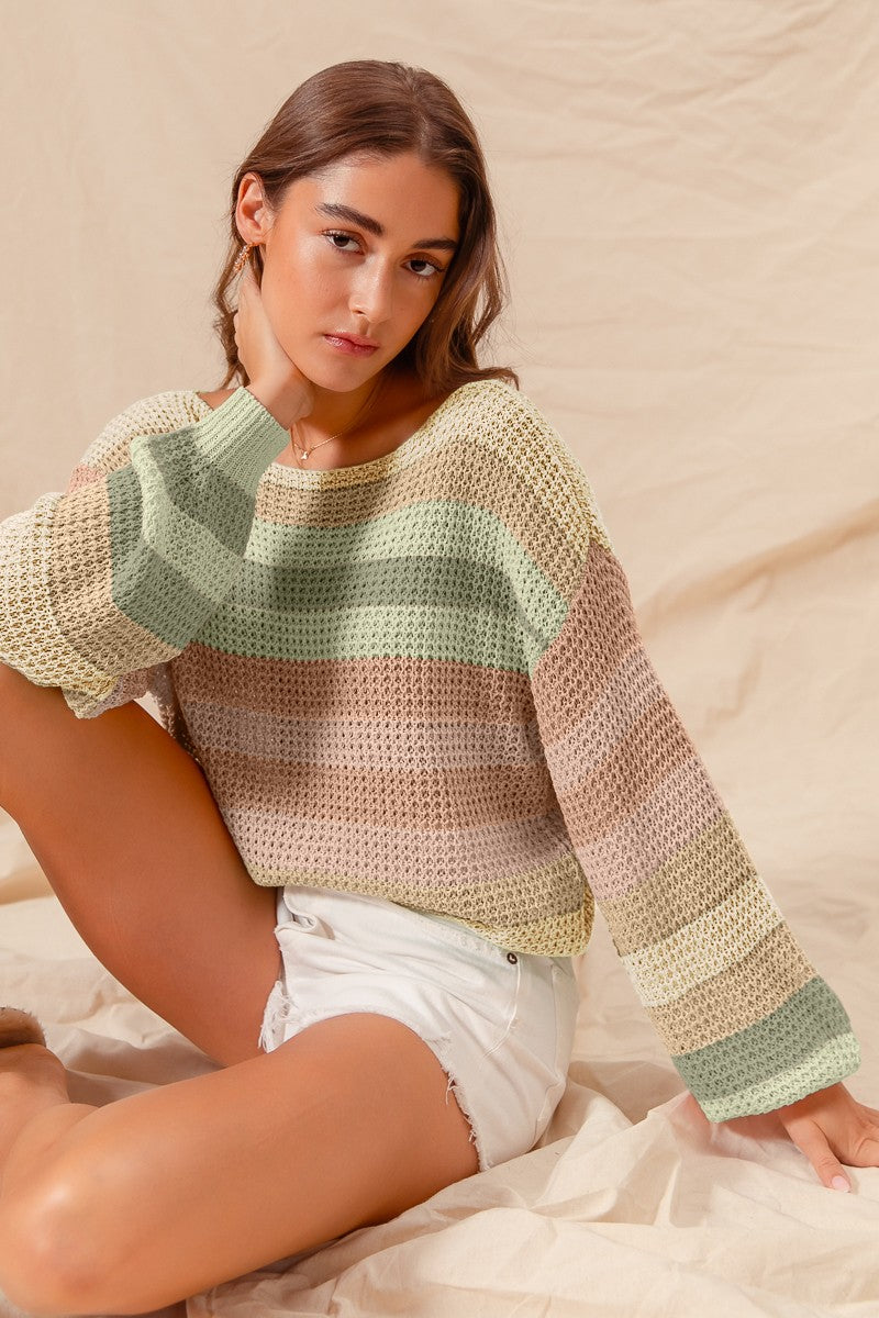 MULTI STRIPE SWEATER
