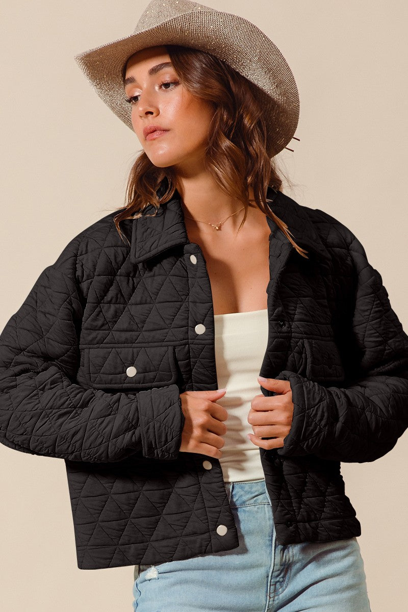 BUTTON UP KNIT JACKET