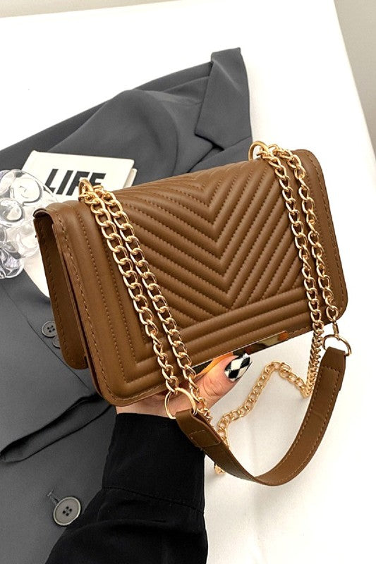 CHEVRON CROSSBODY BAG