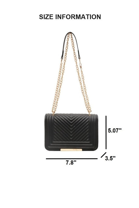 CHEVRON CROSSBODY BAG