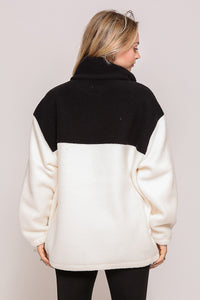 COLOR BLOCK SHERPA JACKET