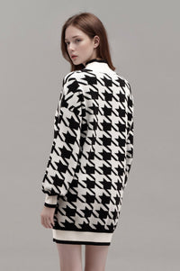 HOUNDSTOOTH SWEATER DRESS