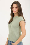 SLEEVELESS SWEATER KNIT TOP