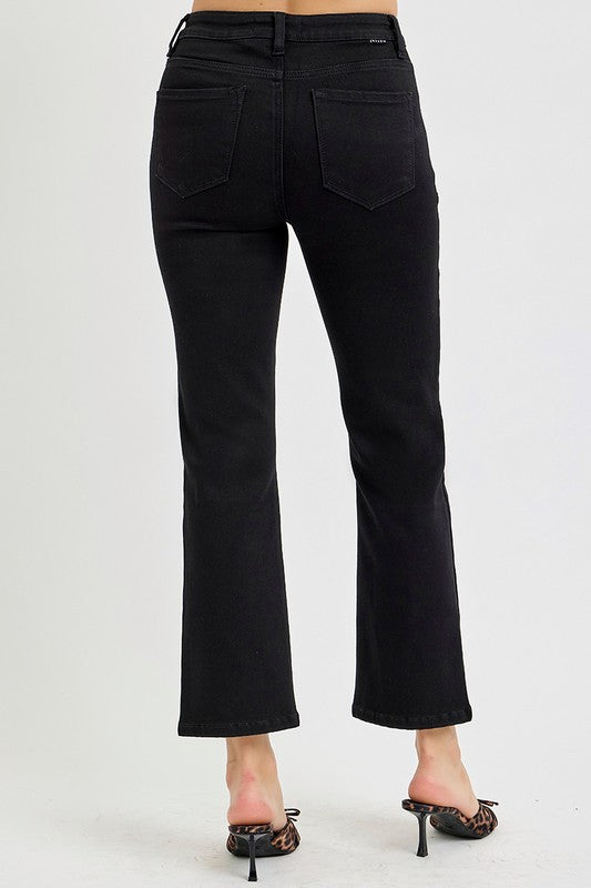 HIGH RISE CROP STRAIGHT JEANS