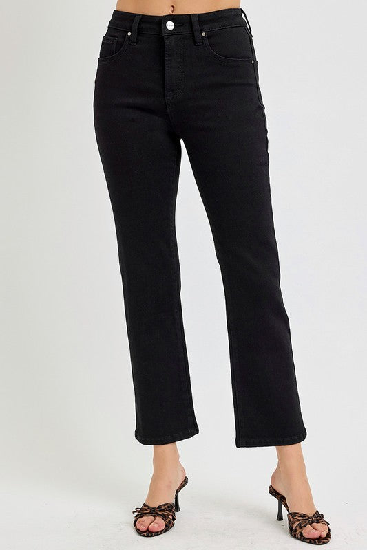 HIGH RISE CROP STRAIGHT JEANS
