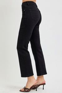 HIGH RISE CROP STRAIGHT JEANS
