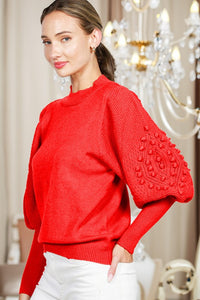 POM POM BALLOON SWEATER