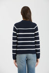 STRIPE HIGH NECK SWEATER