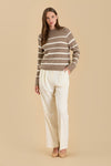 STRIPE HIGH NECK SWEATER