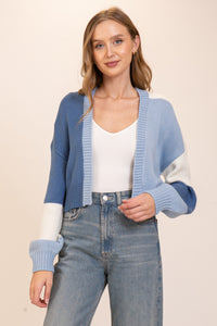 COLOR BLOCK CARDIGAN