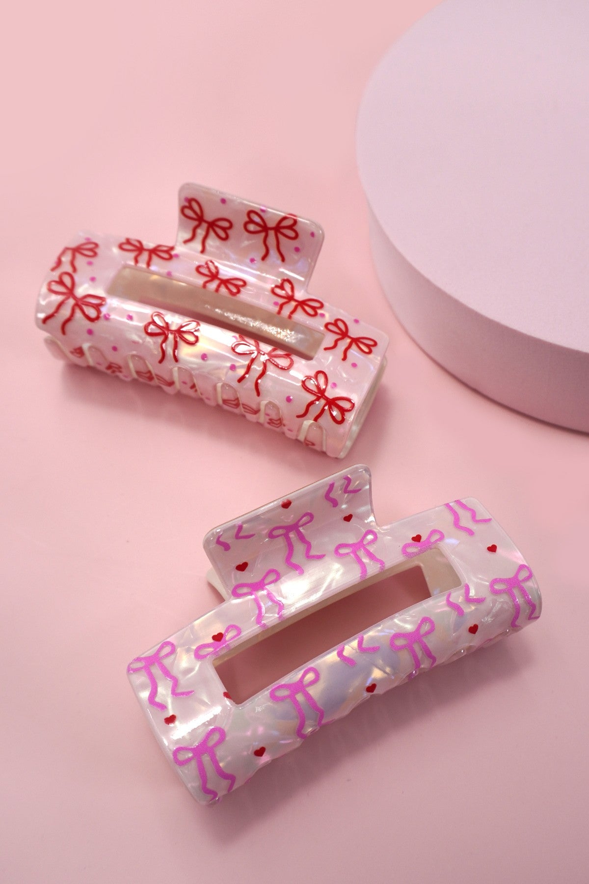 BOW RIBBON HEART CLAW CLIPS