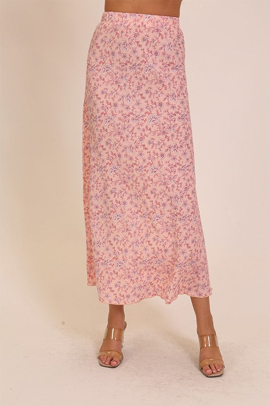 FLORAL MIDI SKIRT