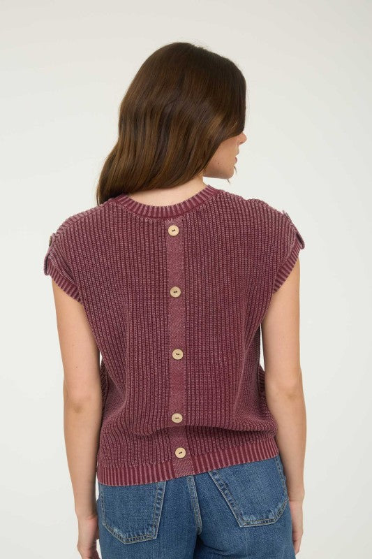 WASHED PULLOVER SWEATER