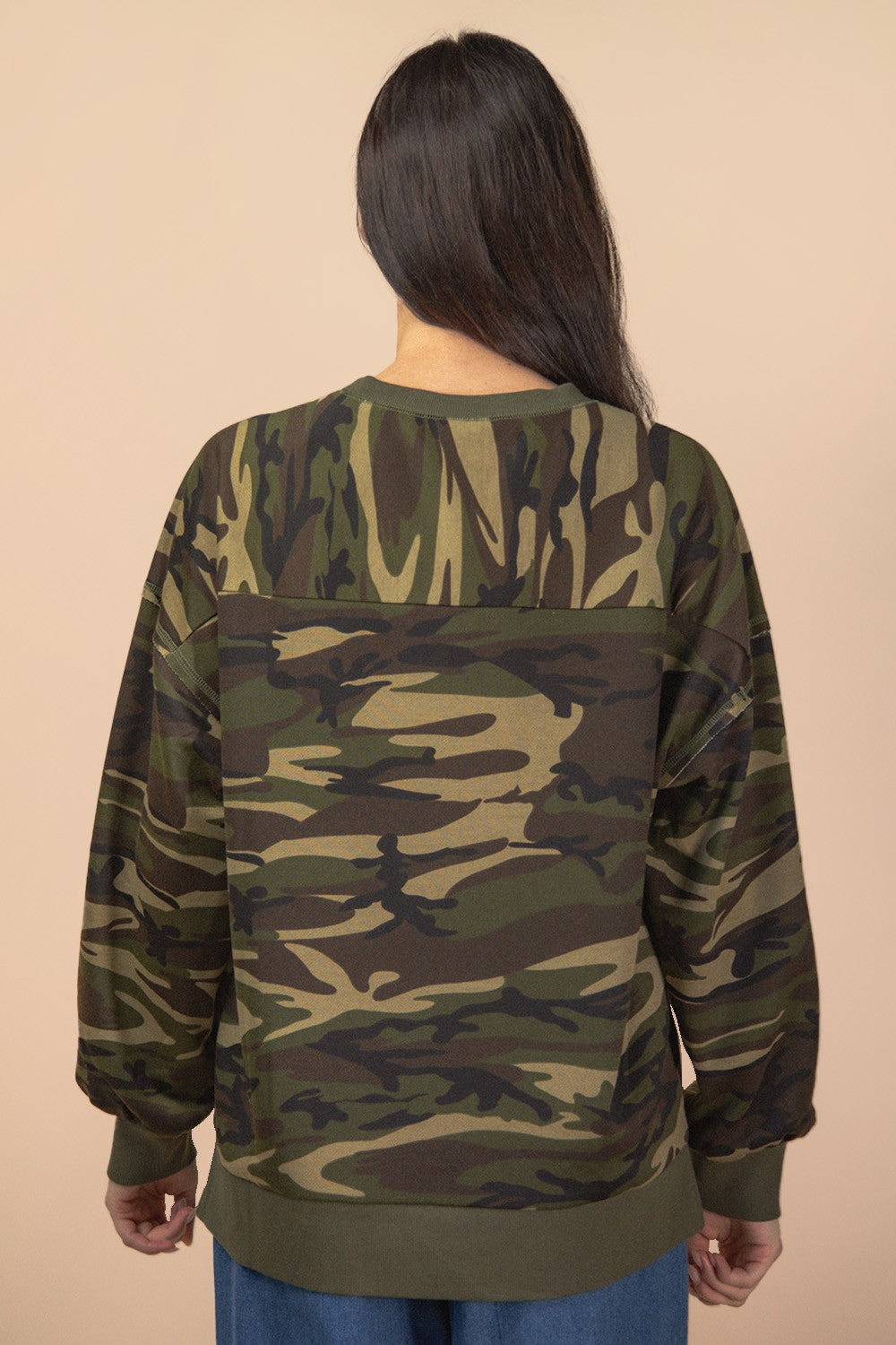 CAMO KNIT SWEATSHIRT