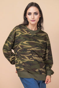 CAMO KNIT SWEATSHIRT