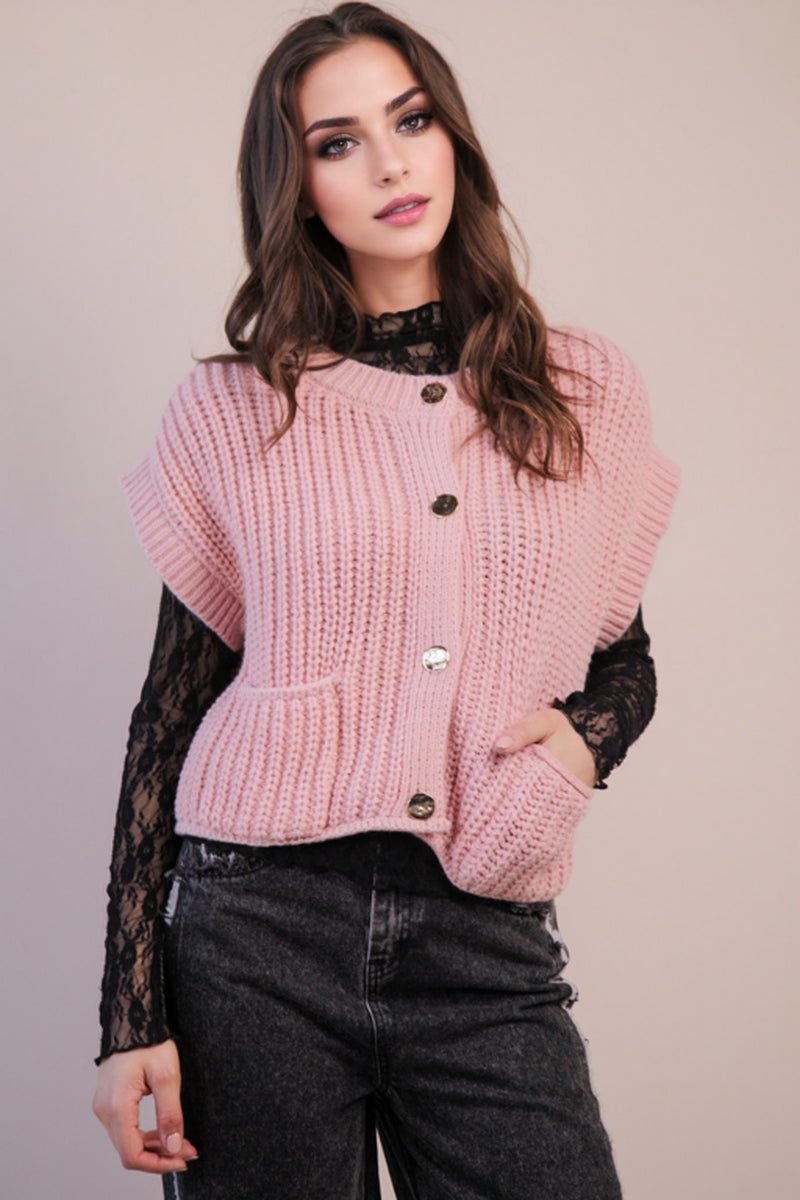 OVERSIZED BUTTON DOWN SWEATER