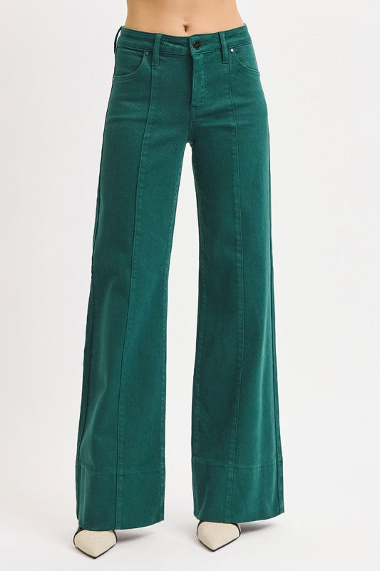MID RISE WIDE LEG PANT