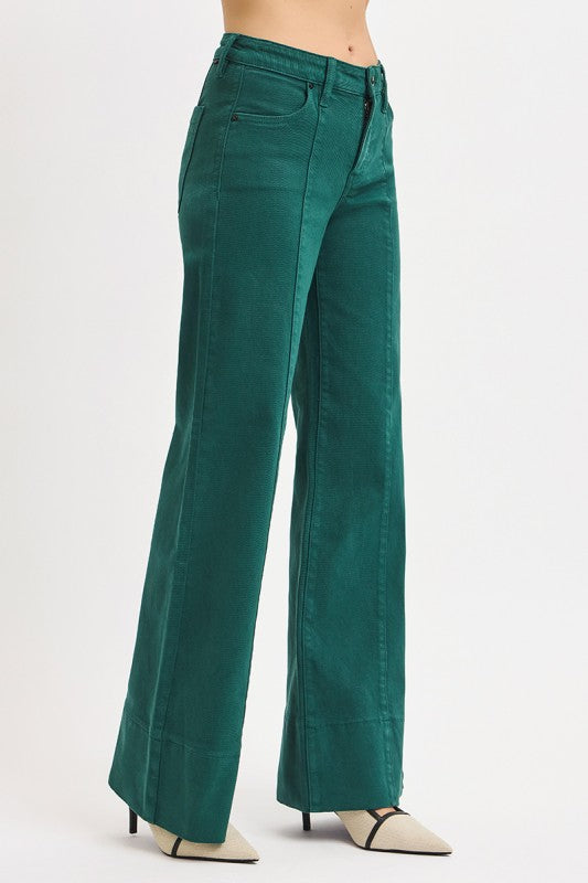 MID RISE WIDE LEG PANT