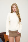 MOCK NECK LONG SLEEVE SWEATER