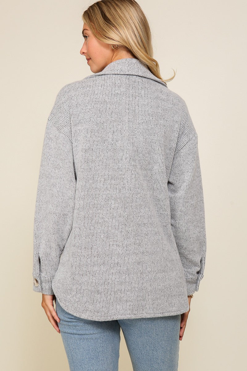 BRUSHED WAFFLE SHACKET