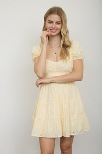 EYELET PATTERN DRESS