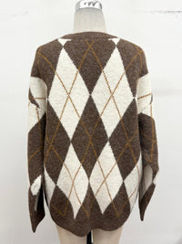 ARGYLE KNIT SWEATER