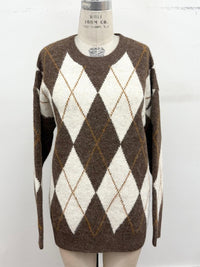 ARGYLE KNIT SWEATER