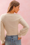 SOFT SWEATER FRONT BOW