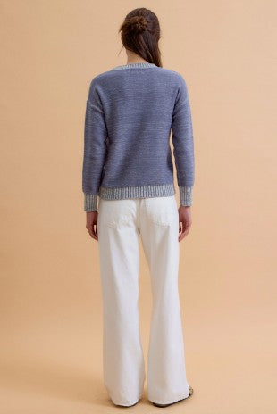 MINERAL-WASHED SLUB SWEATER