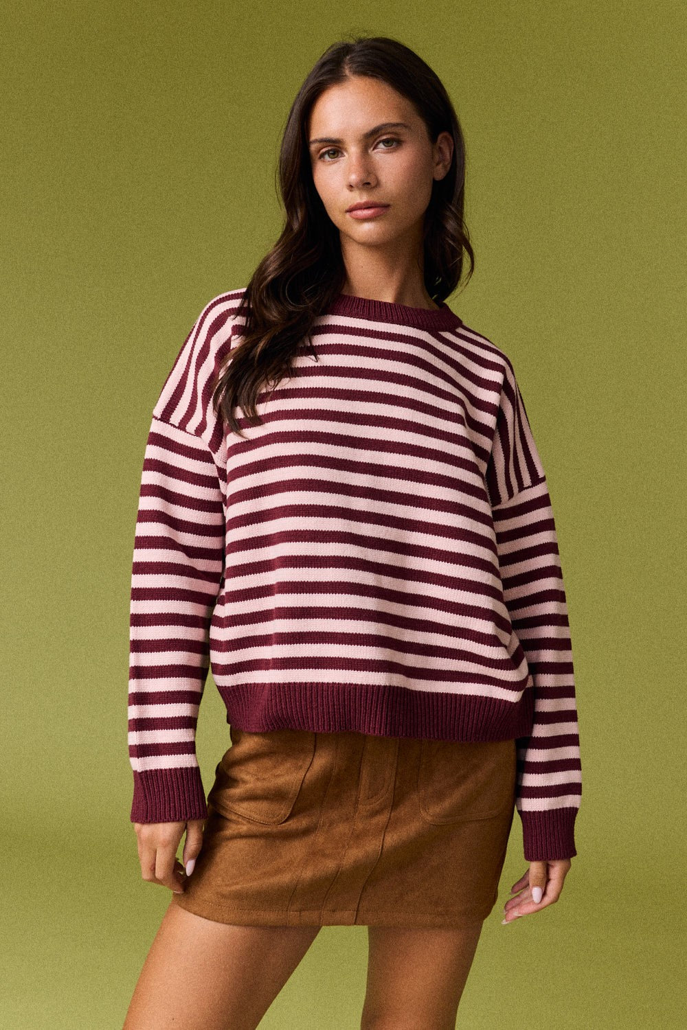 STRIPED CREWNECK SWEATER