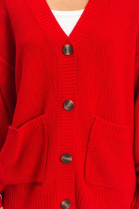 OVERSIZED BUTTON CARDIGAN