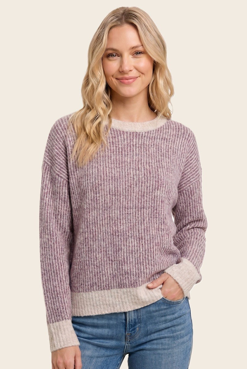 TWO TONE TEXTURED SWEATER